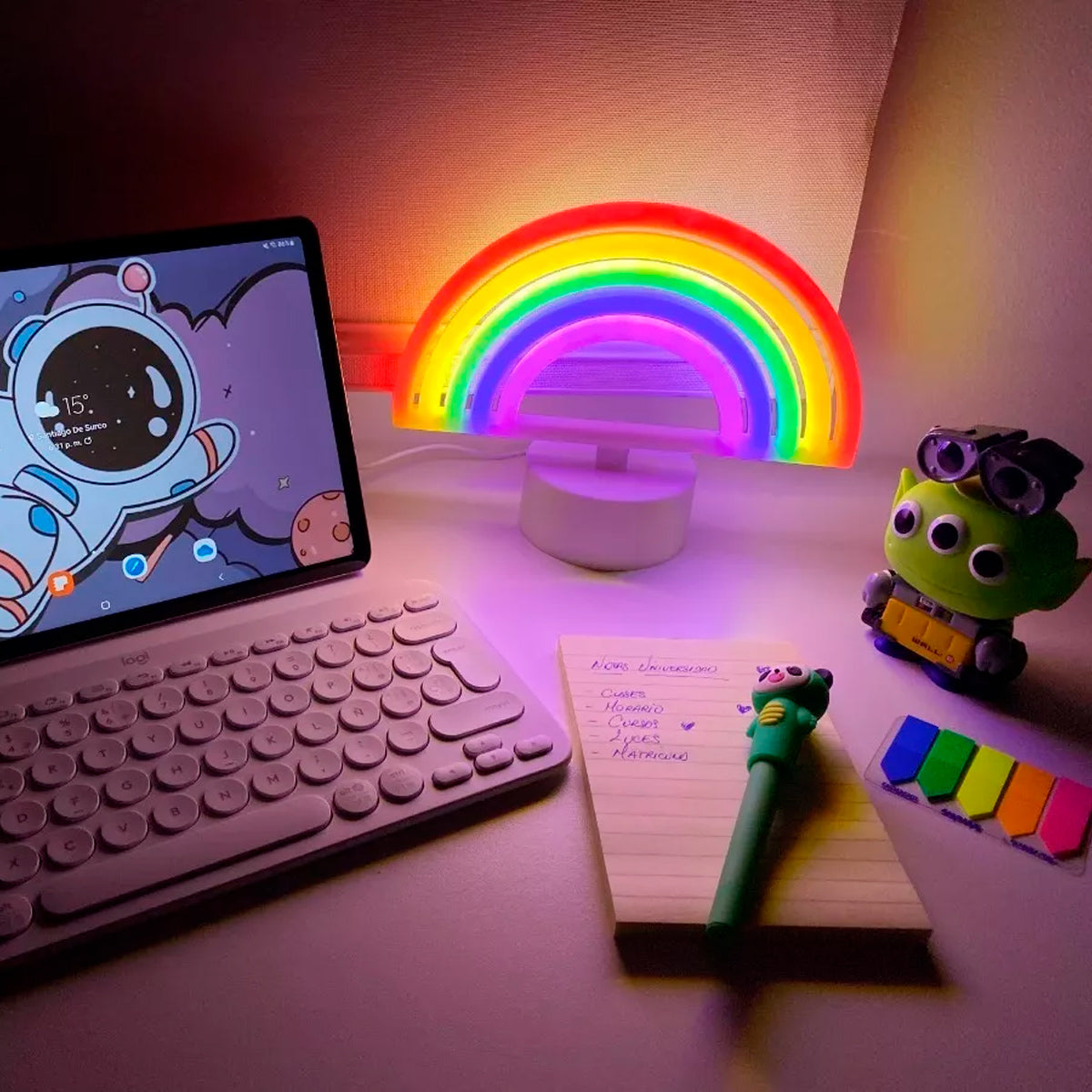 Lampara De Escritorio Arcoiris Led Neon