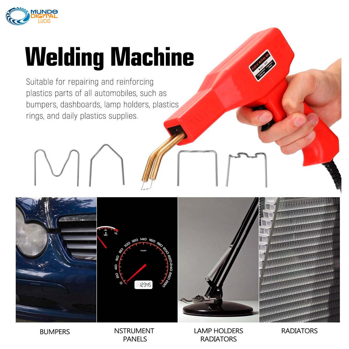 Set Pistola de Reparacion Soldadura para todo Tipo de Plásticos 50Watts
